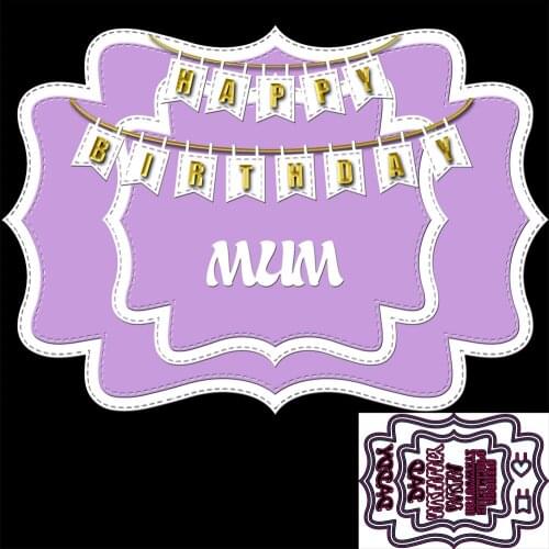 Elegant frame mum dad card Letters Metal Cutting Dies for DIY Scrapbooking Creative Decoration die cutter craft kids handmade