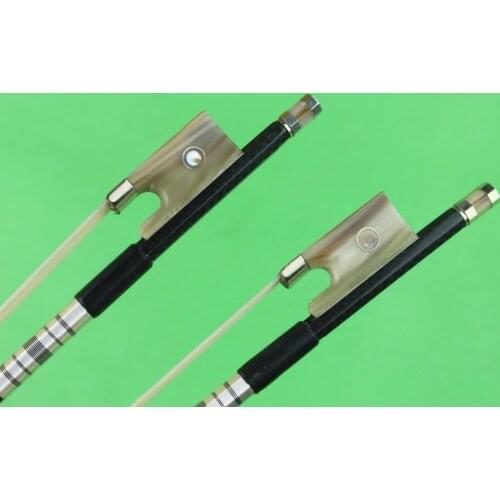 Hot sale new black grillwork Carbon fiber violin bow 4/4 full size Ox horn frog Free Shipping