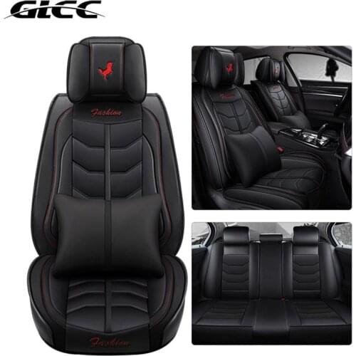 GLCC Car Seat Cover Leather Seat Protection Auto Interior Accessories Fashion Car Styling Universal Fit For Most 5 Seats Cars