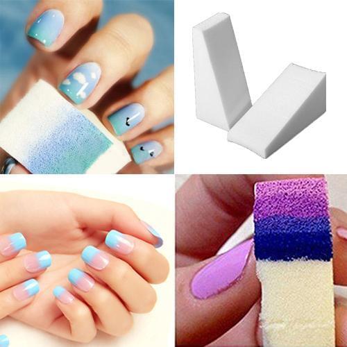 Hot 3 Pcs Nail Sanding Block Files Nail Art Polish Sponge Bars Pedicure Gradient Brushes