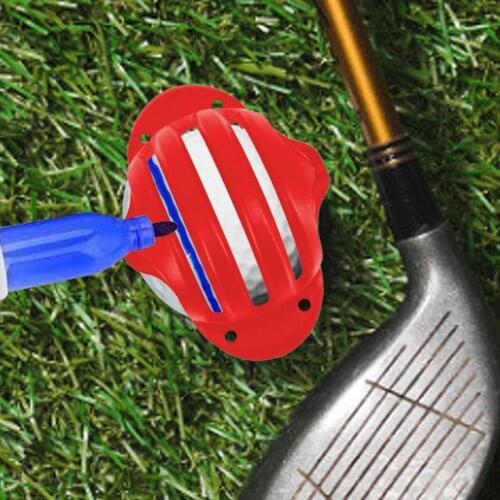 Golf marker line drawing tool golf manual marker marker line marker mar three-line pen alignment template clip black three- K1X3