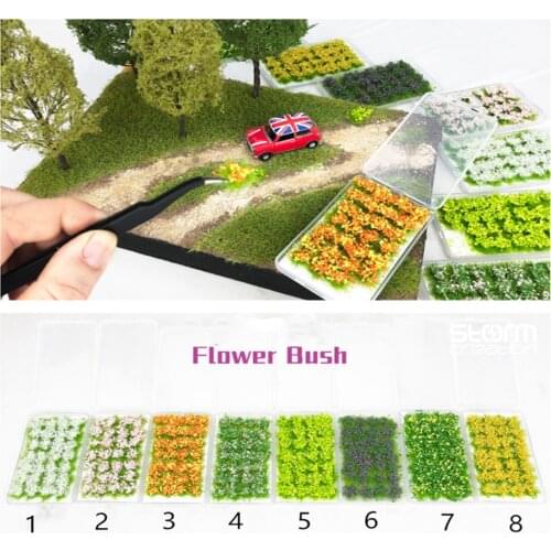 Model Flower Cluster Toys Simulation Grass Wild Rose Train For Sand Table Layout Making Diy Landscape Diorama