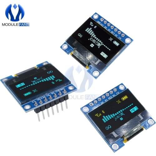 0.96" White Blue Yellow 0.96 Inch OLED Module 128X64 OLED LCD LED Display Module For Arduino IIC I2C DC 3V-5V SPI Serial Board
