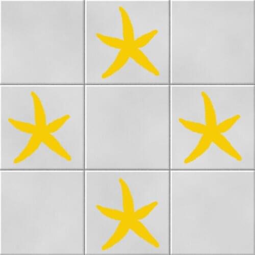 Starfish Vinyl Decal Wall Tile Stickers Decals Bathroom Home Decor Sticker Choose Size Color