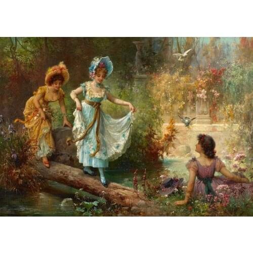 Hans Zatka Single-plank Bridge Needlework 14CT Unprinted DIY Cross Stitch Kits Handmade Arts Embroidery Madam Noble Decor