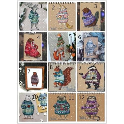 Counted Cross Stitch Kit Cross Stitch DIY Needlework Counted Chinese Cross-stitch Kits For Embroidery clothers animals