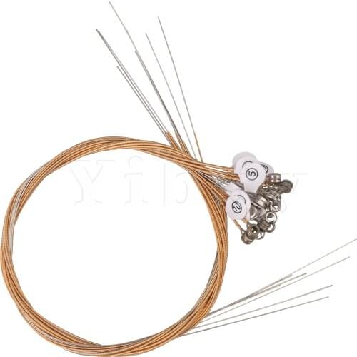 Yibuy Metal Strings for Lyre Harp String Set Muical Instrument Part Set of 16
