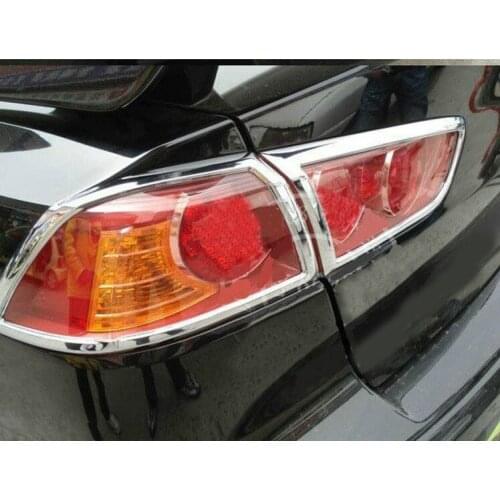 ABS Chrome Rear headlight Lamp Cover for Mitsubishi Lancer/Lancer X/Lancer Evo 2010 2011-2013