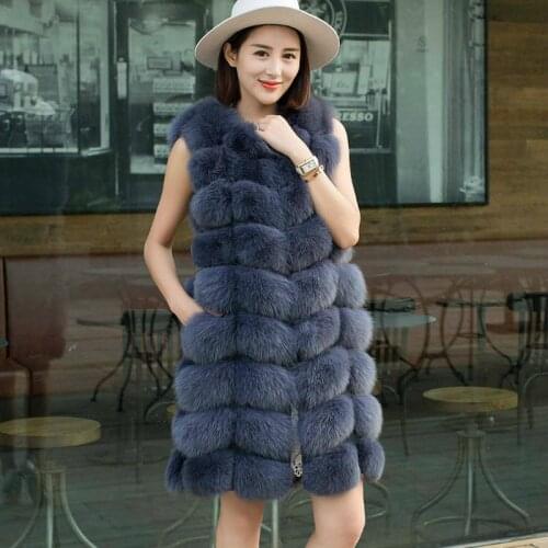 2019 New winter Coat Women Faux Fox Fur Vest Brand Fuorrure Femme Fur Vests Fashion Luxury Peel Womens Jacket Gilet Vest