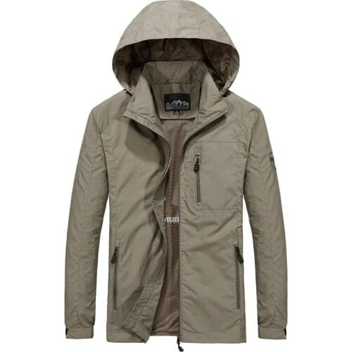 New Brand Spring autumn Male Jackets Fashion Outerwear Windbreaker Men Jackets Hooded Casual Coat clothes Plus size M-5XL 6XL