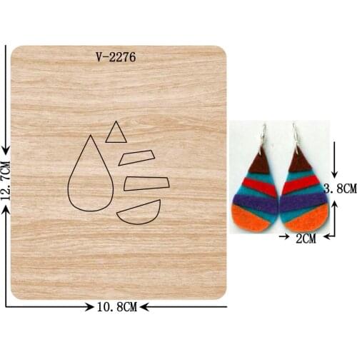 New Earrings, pendant wooden dies cutting dies for scrapbooking Multiple sizes V-2276