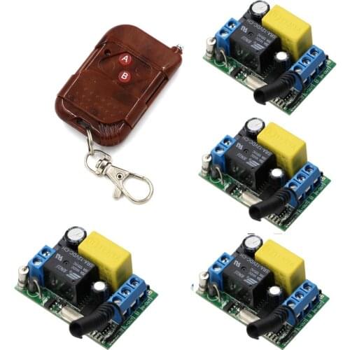 New AC 220V 10A 1 Channel Wireless Relay Remote Control Switch RF Receiver Transmitter 315/433Mhz LED Light Lamp Remote ON OFF