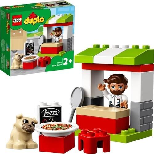 Original LEGO 10927 Lego Duplo 10927 Town Pizza Stand for Kids Pizza Stand Toy Gift 18 pieces