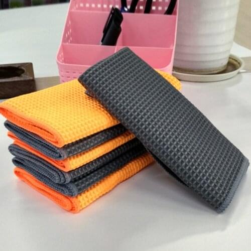 Car Wash Towel Window Care Microfiber Wax Polishing Detailing Waffle Weave Cloth Towel Car Cleaning Wash Kitchen Cleaner