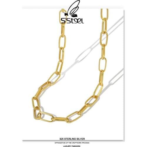 SSTEEL Trendy Necklaces Sterling Silver 925 Gift For Women Designer Minimalist Chain Necklace Bijoux Femme 2020 Fine Jewellery