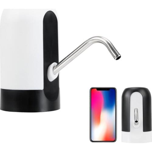 USB Rechargeable With Blue LED Light Wireless Electric Water Pump Barreled Water Pumping Device Automatic Water Dispenser