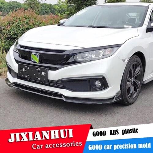 For Honda Civic Body kit spoiler 2019-2020 For Civic SC ABS Rear lip rear spoiler front Bumper Diffuser Bumpers Protector
