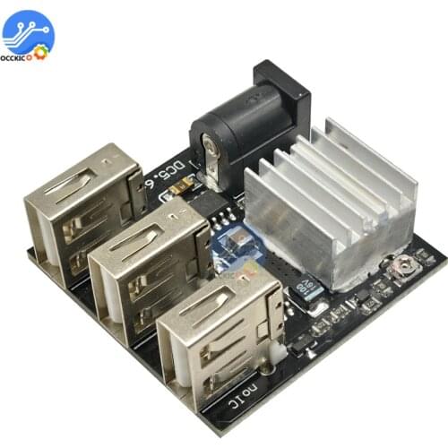3 USB Charging Module DC-DC 9V/12V To 5V 8A Step Down Battery Charger Power Bank Board Step-Down Buck Converter For Arduino