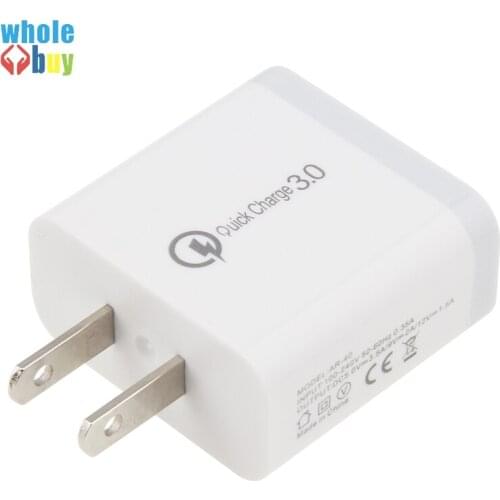 300pcs Quick Charge 3.0 Fast Mobile Phone Charger US Plug Wall USB Charger Adapter for IPhone Samsung Xiaomi Huawei