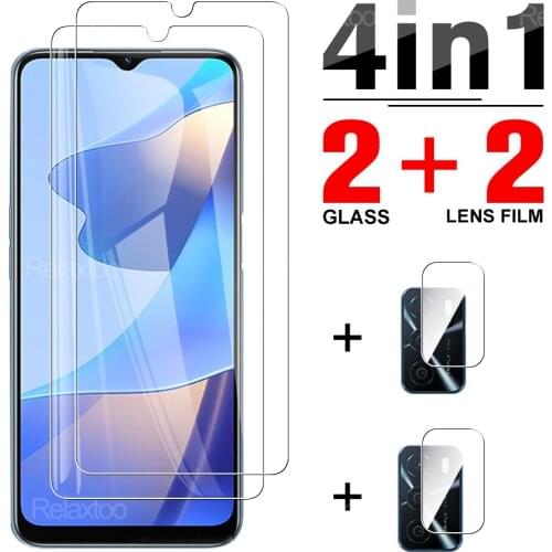 4 in 1 Camera Protector Glass For Oppo A16 A 16 6.52" 16a Phone Safety Protection Protective Clear HD Screen Cover Film Tempered