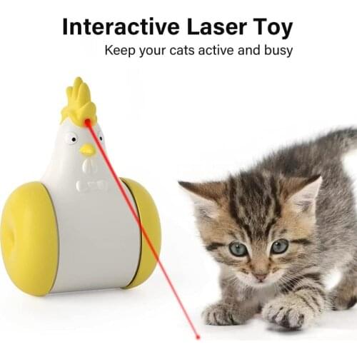 Automatic Cats Toys Sound Tumbler Emitting Laser Infrared Toy for Cat Smart Cat Toys USB Rechargeable Cat Products Dropshipping