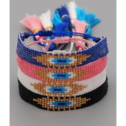 Go2boho Evil Eye Bracelets Turkish Eye Jewellery Miyuki Couple Bracelet For Women Mexican Pulseras Femme Friends Gift Wholesale