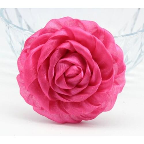 40pcs big Organza Petti Puff Flowers mix color or you pick Boutique Supplies Headband Fabric rolled rosettes 3 inch boutonniere