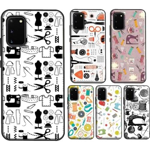 Sewing Scissors Phone Case For Samsung S10 Plus S8 S9 S10e S20 FE S21 Ultra Note 9 Note 10 Note 20 Ultra