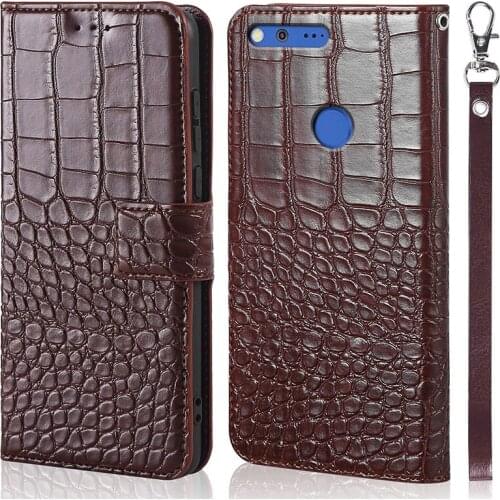 Wallet Case For Google Pixel XL Flip PU Leather Phone Cover for Google Nexus M1 5.5" Capa Crocodile skin
