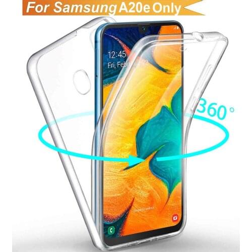 Double Silicone TPU Case For Samsung Galaxy A20e A202 SM-A202FD 360 Degree Full Cover for Samsung galaxy A20 e A202FD Soft Shell
