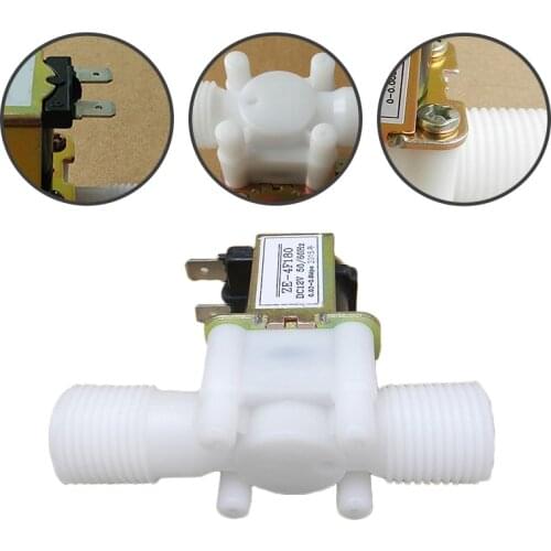 1/2'' Electric Solenoid Valve N/C 12v 24vWater Air Inlet Flow Switch For Solar Water Heater Valve Inlet Flow Switch Electric Sol