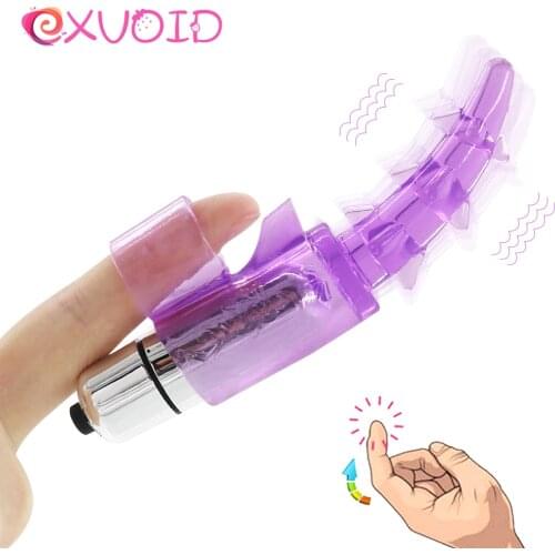 EXVOID Finger Vibrator G Spot Massager Butt Plug Bullet Vibrators Sex Toys for Women Adult Products Nipple Clitoris Stimulator