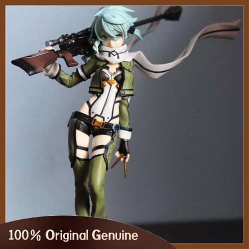 Original Anime Figurine Sword Art Online Asada Shino 230mm Oversized Action Figure Cartoon Character Model Toy Doll Decoration