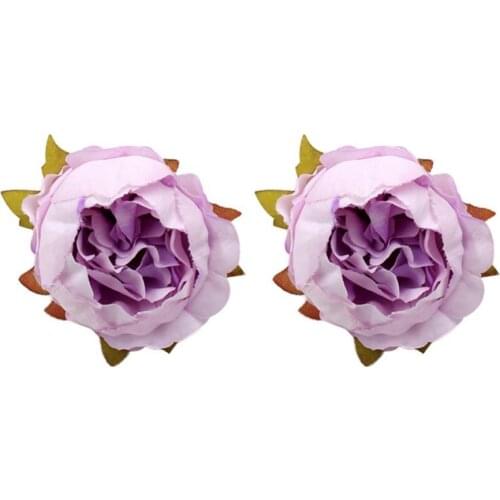 2Pcs Artificial Peony Flower Head Home Wedding Party DIY Craft Desk Decoration