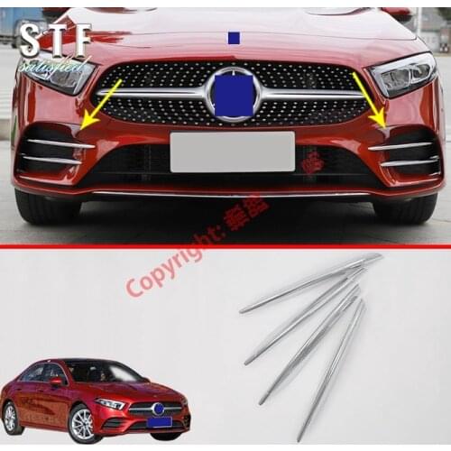 ABS Chrome Front Fog Light Lamp Cover Trim Molding Bezel Garnish For Benz A Class W177 2019 2020