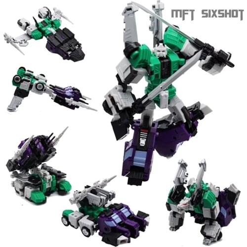MFT Transformation MF27 MF-27 MF-27G MF27G Greatshot Sixshot Ninja Pioneer Series Armored Vehicle Jet War G1 Action Figure Toys