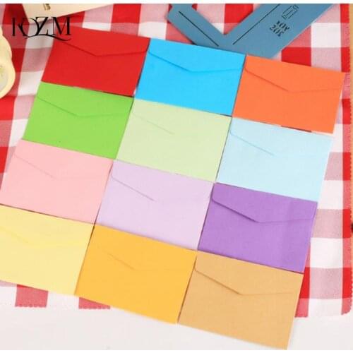 10Pcs/Pack Colorful Envelopes Paper Retro Blank Mini Paper Envelopes Wedding Party Invitation Greeting Cards Gift