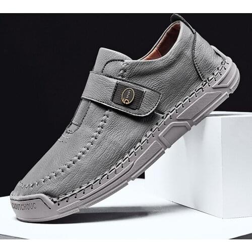Men Leather Shoes Spring Fashion Footwear Man Brand Leather Moccasins MenS Shoes Mens Casual Shoes Big Size 48 Sneakers