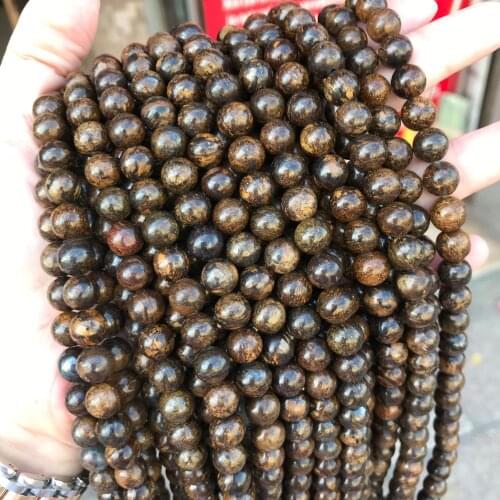 Natural Bronzite Stone Beads From Uruguay 4/6/8/10/12mm Round Loose Stone Beads For Jewelry Making DIY Strand 15