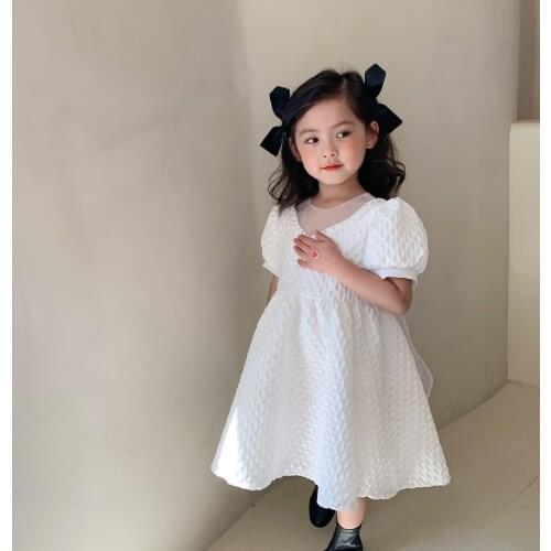 2021 Summer New Arrival Girls Fashion Princess Dress Kids Korean Design Dress