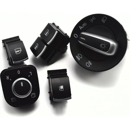 Window Mirror Headlight Fuel Tank Switch For VW Passat B6 Rabbit Tiguan Golf MK5 V 6 R32 GTI MK5 5K3959857 1KD959833 5ND941431B