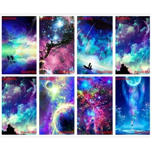 Popular 5d diamond mosaic sale star rhinestone pictures 5d diamond painting full set Starry sky christmas decorations for home