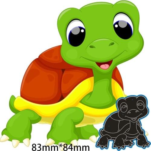 83*84mm LITTLE TURTLE Metal Cutting Dies and Stamps Stencil for DIY Scrapbooking Photo Album Embossing Paper Card