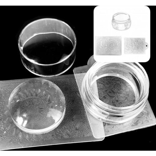 Artwork Making with Templates Mold Nail Stamper Metallic Handle Art Scraper Set for Home Use