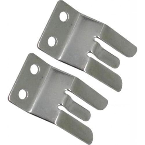 2 x Stainless Steel One-Piece Microphone Clip Hailers VHF CB Radio Mic Clamp