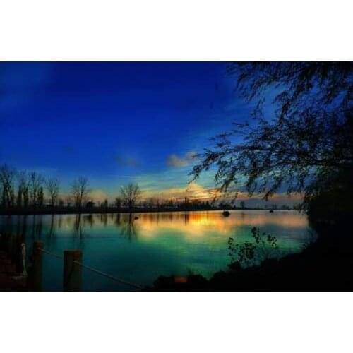 GLymg Rhinestones Embroidery Diy Diamond Craft Embroidery Diamond Embroidery Summer Camp Sunset Diamond Art Wall