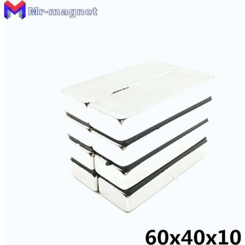 5pcs 60x40x10mm Super strong neo neodymium magnet 60x40x10, NdFeB magnet 60*40*10mm, 60mm x 40mm x 10mm magnets 60mmx40mmx10mm