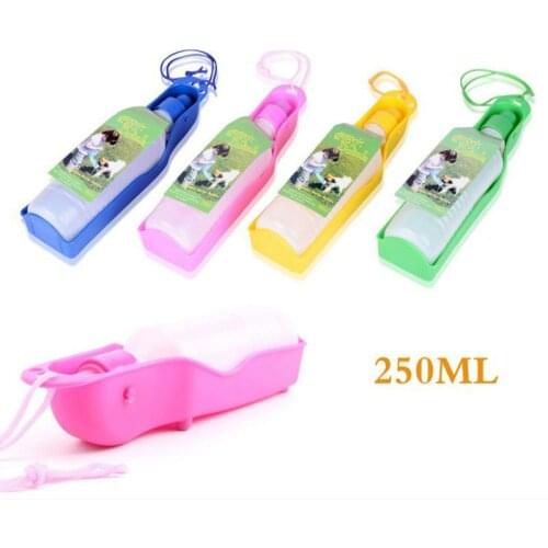 Light Extrusion Small Dog Travel Water Bottle Sling Portable Ourdoor Drinking Bowl For Cat Dog Water Feeder