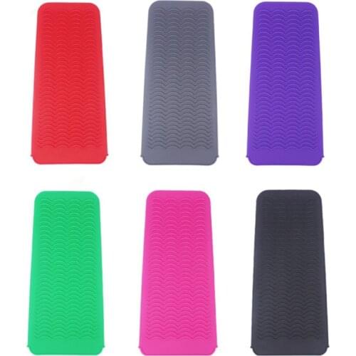 Hair Styling Tool For Curling Iron Hair Straightener Multi-function Non-slip Flat Iron Silicone Heat Resistant Travel Mat Pouch