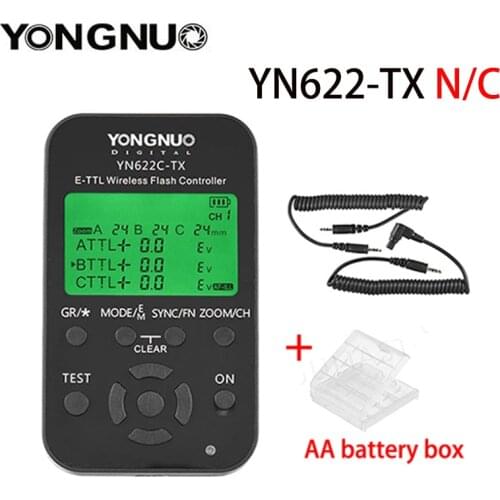 Yongnuo YN-622C-TX/YN-622N-TX YN622 LCD Wireless e-TTL Flash Controller 1/8000s Flash Trigger Transmitter for Canon Nikon DSLR